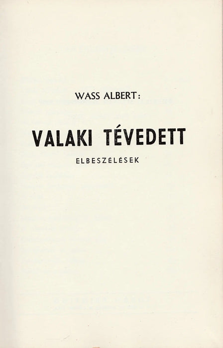 Valaki tévedett - Oskola Antikvárium