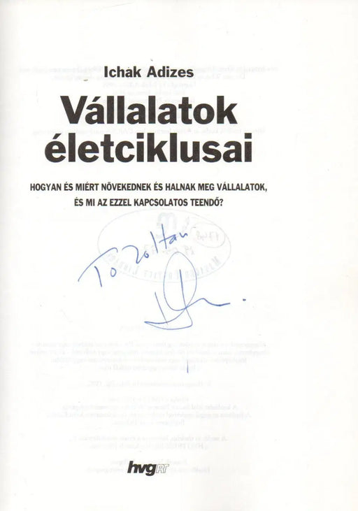 Vállalatok életciklusai - Oskola Antikvárium