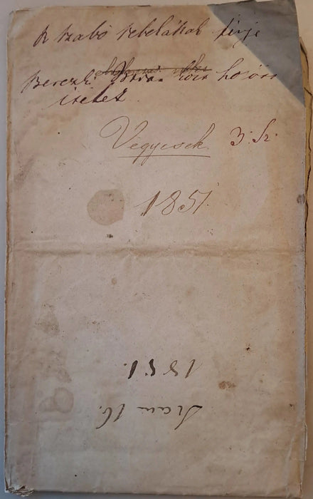 Válóperes ítélet 1847 - ből - Oskola Antikvárium