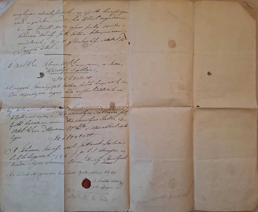 Válóperes ítélet 1847 - ből - Oskola Antikvárium