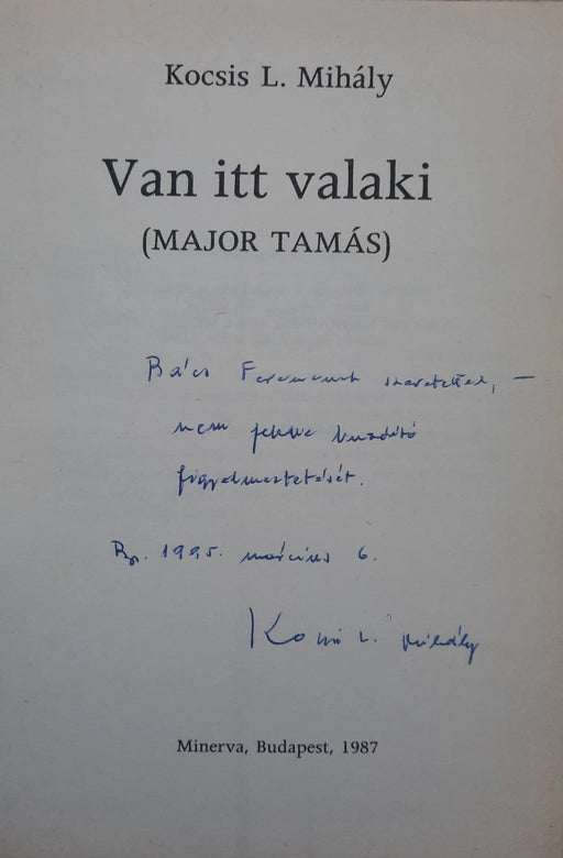 Van itt valaki - Oskola Antikvárium