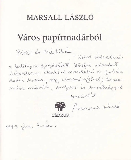 Város papírmadárból - Oskola Antikvárium