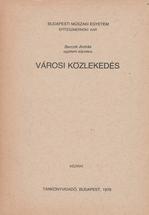 Városi közlekedés - Oskola Antikvárium