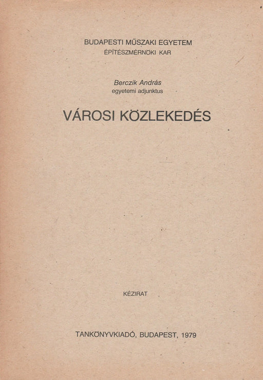 Városi közlekedés - Oskola Antikvárium