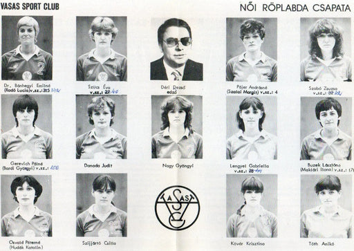 Vasas SC - Dinamo Moszkva visszavágó mérkőzés - Kupagyőztesek Európa Kupája 1981. - Vasas Sport Club női röplabda szakosztálya - Oskola Antikvárium