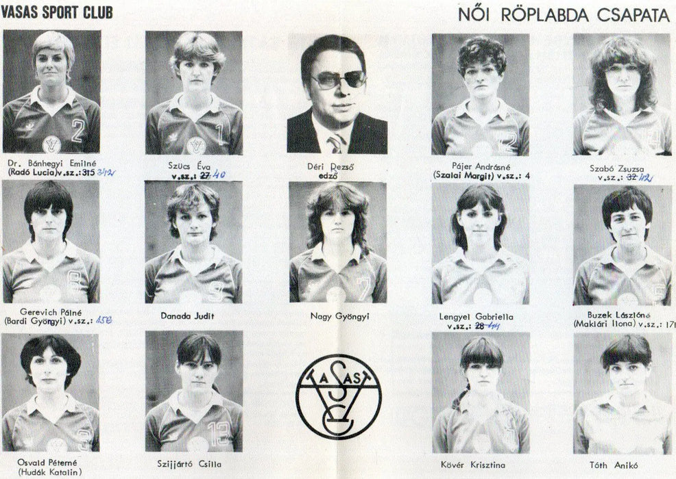 Vasas SC - Dinamo Moszkva visszavágó mérkőzés - Kupagyőztesek Európa Kupája 1981. - Vasas Sport Club női röplabda szakosztálya - Oskola Antikvárium