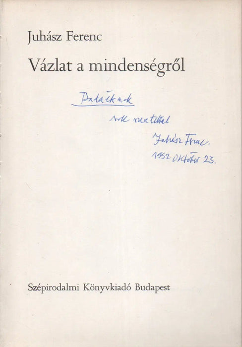 Vázlat a mindenségről - Oskola Antikvárium