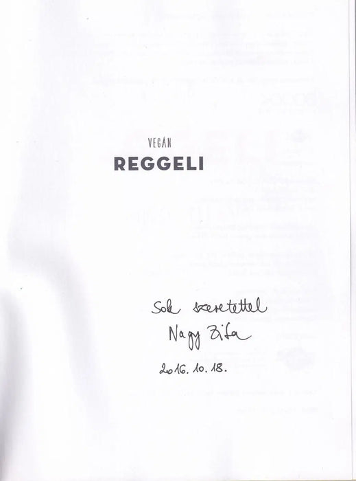 Vegán Reggeli - Oskola Antikvárium