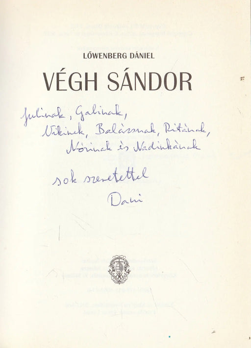 Végh Sándor - Oskola Antikvárium