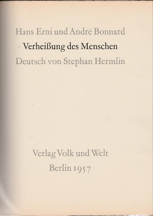 Verheißung des Menshen - Oskola Antikvárium