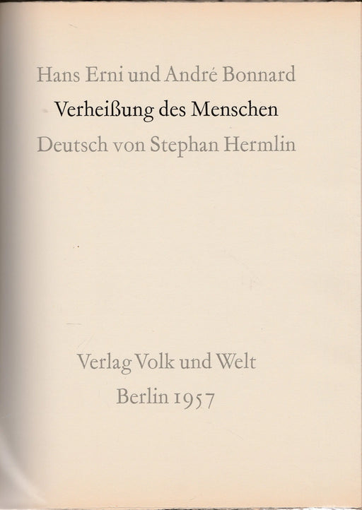 Verheißung des Menshen - Oskola Antikvárium