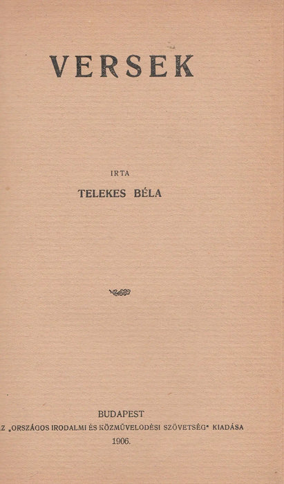Versek - Oskola Antikvárium