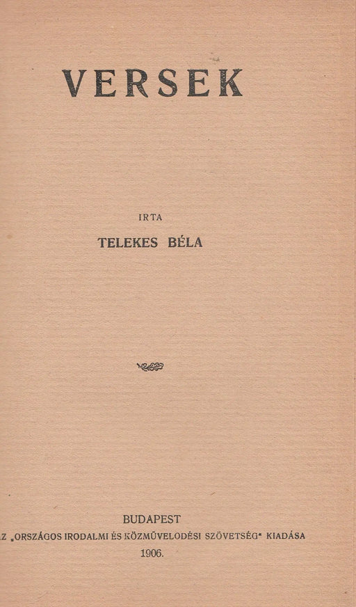 Versek - Oskola Antikvárium