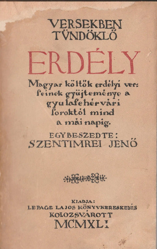 Versekben tündöklő Erdély - Oskola Antikvárium