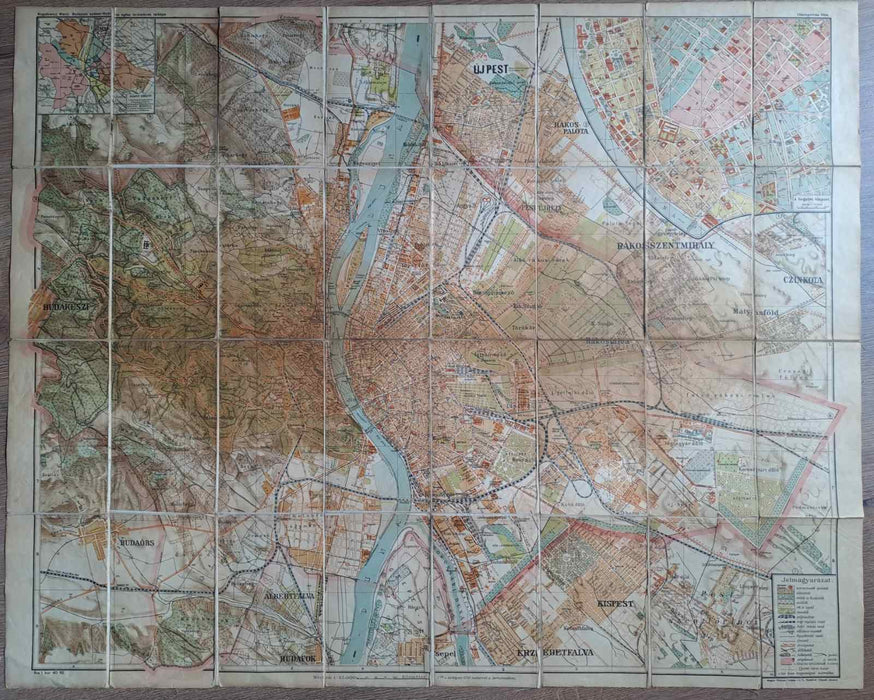 Budapest székes-főváros egész területének térképe