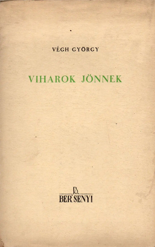 Viharok jönnek - Oskola Antikvárium