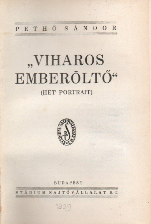 "Viharos emberöltő" - Oskola Antikvárium