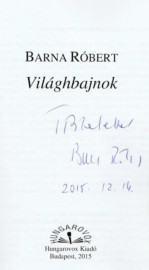 Világhbajnok - Oskola Antikvárium