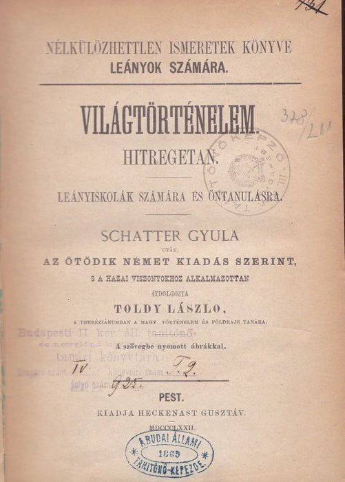 Világtörténelem. Hitregetan - Oskola Antikvárium