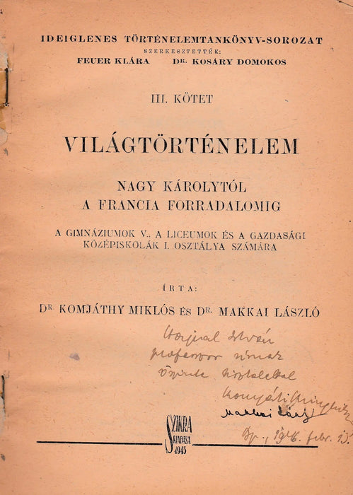 Világtörténelem III. - Oskola Antikvárium