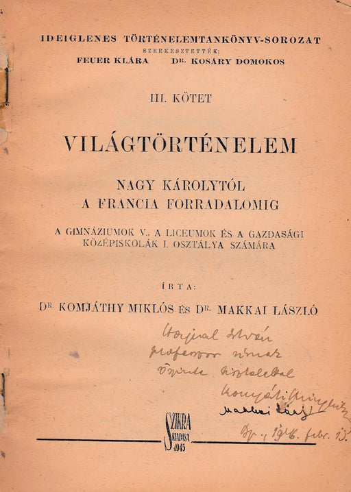 Világtörténelem III. - Oskola Antikvárium
