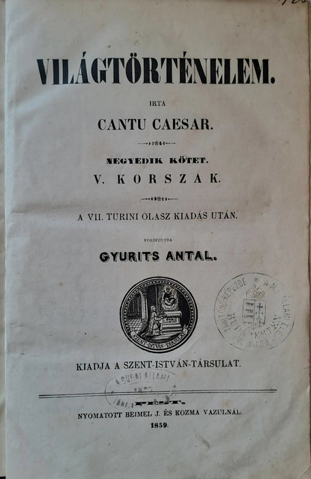 Világtörténelem V., VII - VIII., X., XII - XV. korszak - Oskola Antikvárium