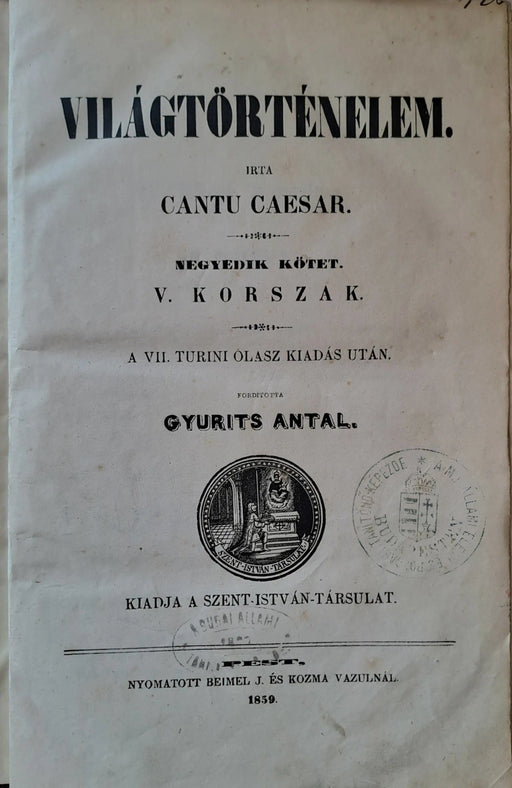Világtörténelem V., VII - VIII., X., XII - XV. korszak - Oskola Antikvárium