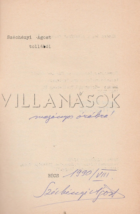 Villanások - Oskola Antikvárium