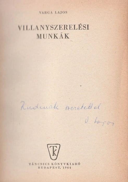Villanyszerelési munkák - Oskola Antikvárium