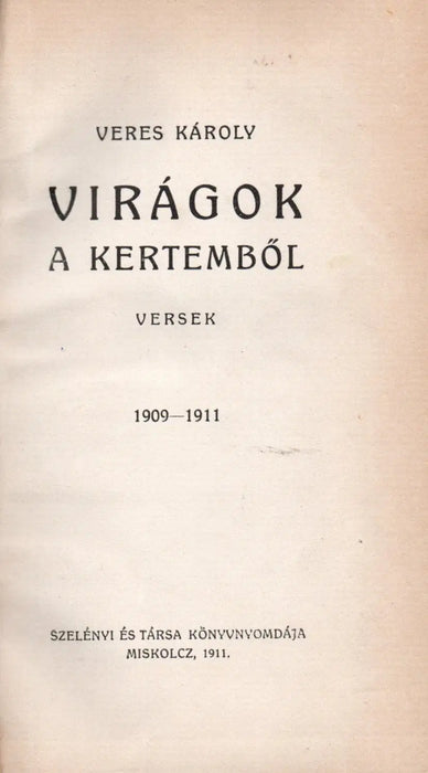 Virágok a kertemből - Oskola Antikvárium