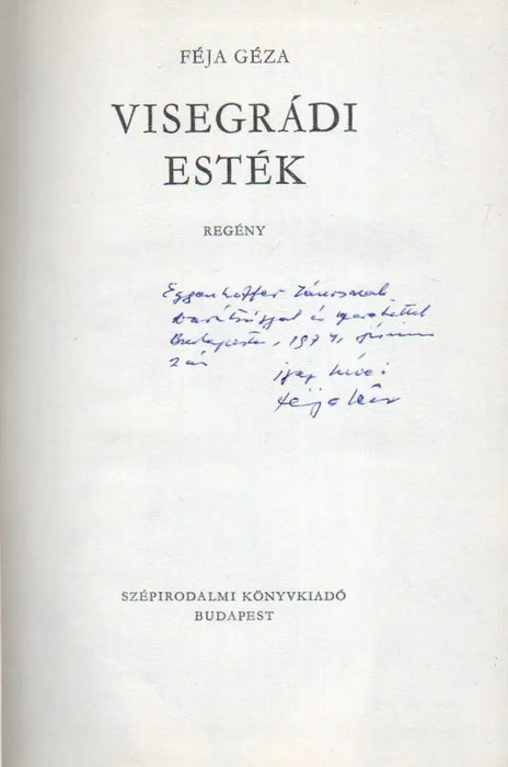 Visegrádi esték - Oskola Antikvárium