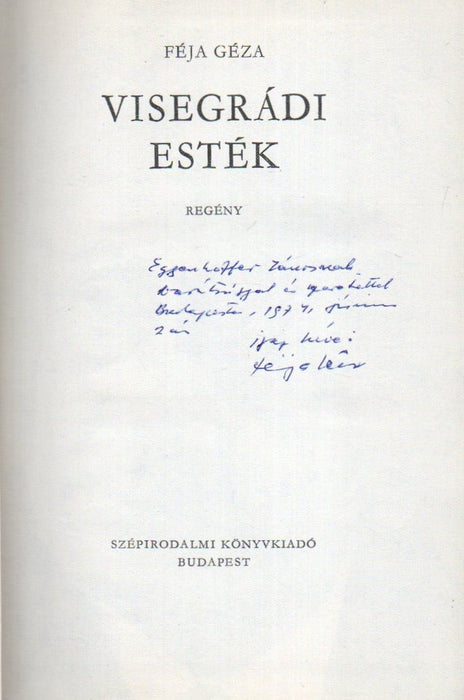 Visegrádi esték - Oskola Antikvárium