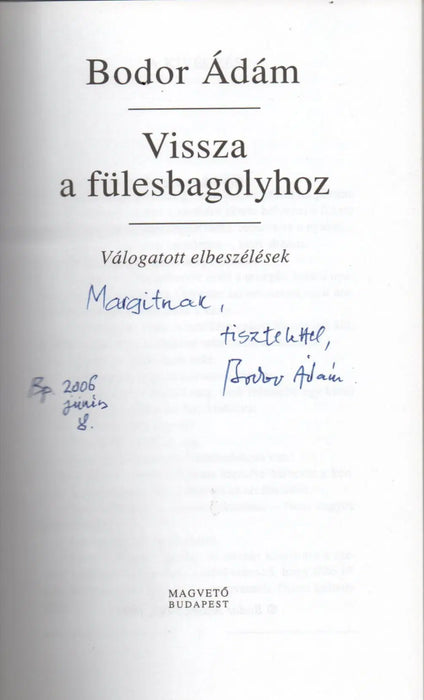 Vissza a fülesbagolyhoz - Oskola Antikvárium
