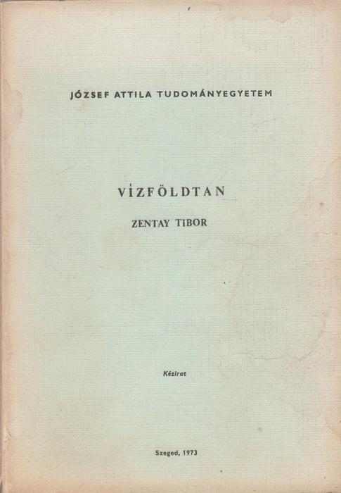 Vízföldtan - Oskola Antikvárium