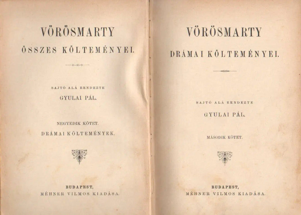 Vörösmarty összes művei IV. - Oskola Antikvárium