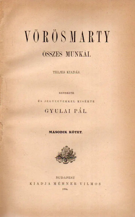 Vörösmarty összes munkái II. - Oskola Antikvárium