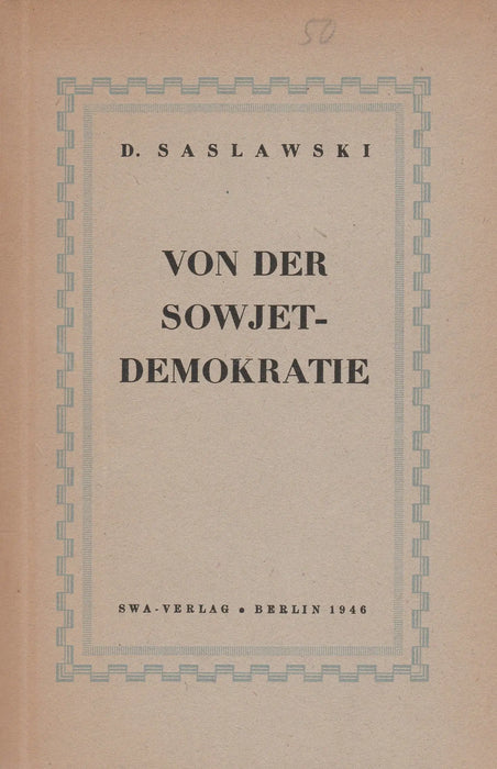 Von der Sowjet - Demokratie - Oskola Antikvárium