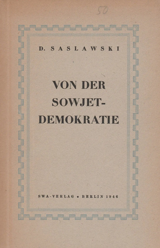Von der Sowjet - Demokratie - Oskola Antikvárium