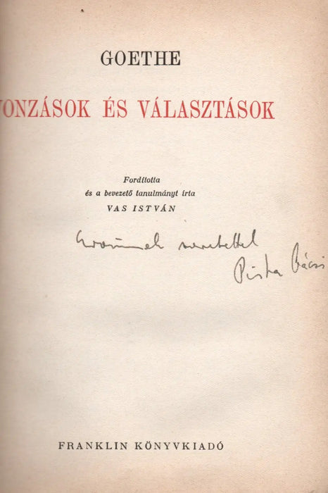 Vonzások és választások - Oskola Antikvárium