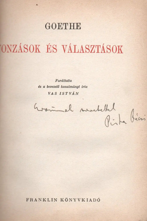 Vonzások és választások - Oskola Antikvárium
