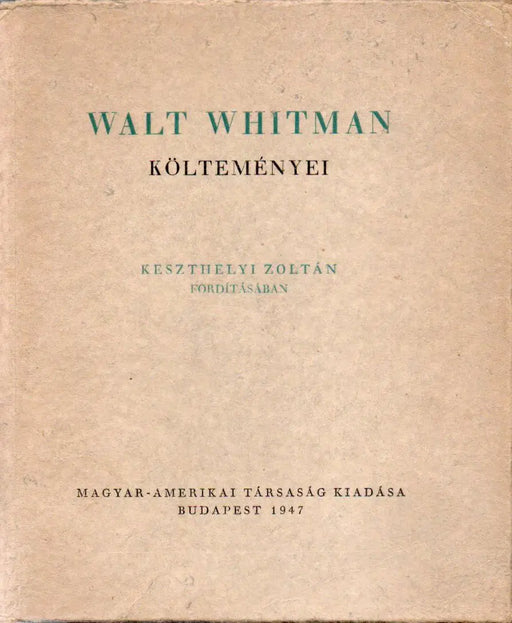 Walt Whitman költeményei - Oskola Antikvárium