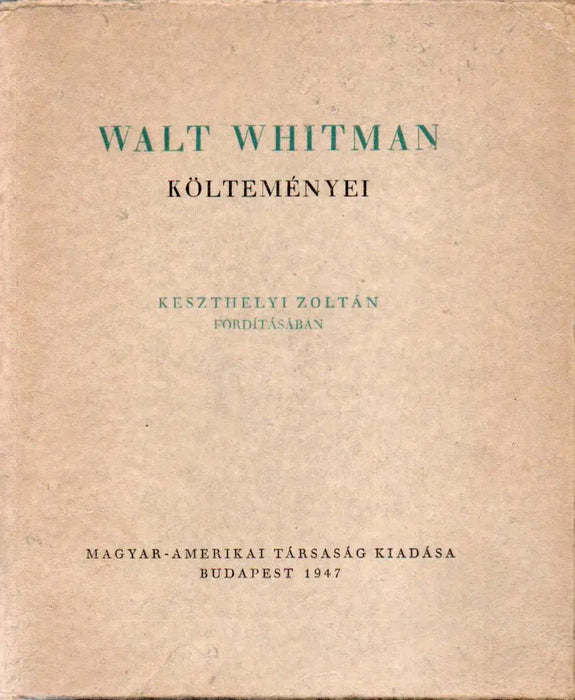 Walt Whitman költeményei - Oskola Antikvárium