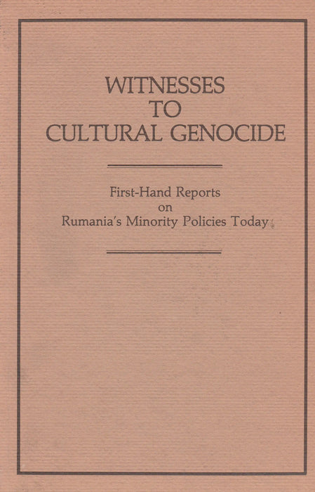 Witnesses to Cultural Genocide - Oskola Antikvárium