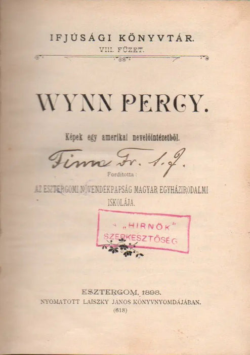 Wynn Percy - Oskola Antikvárium