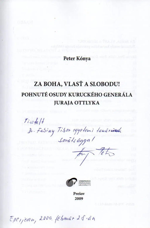 Za Boha, vlast a slobodu! - Oskola Antikvárium
