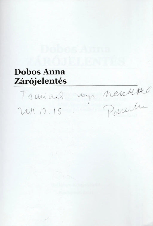 Zárójelentés - Oskola Antikvárium
