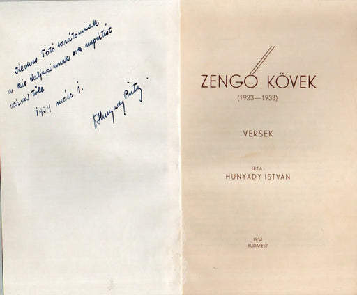 Zengő kövek (1923 - 1933) - Oskola Antikvárium
