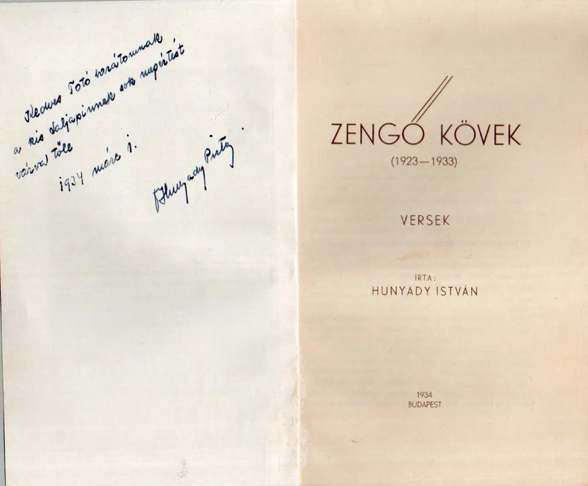 Zengő kövek (1923 - 1933) - Oskola Antikvárium