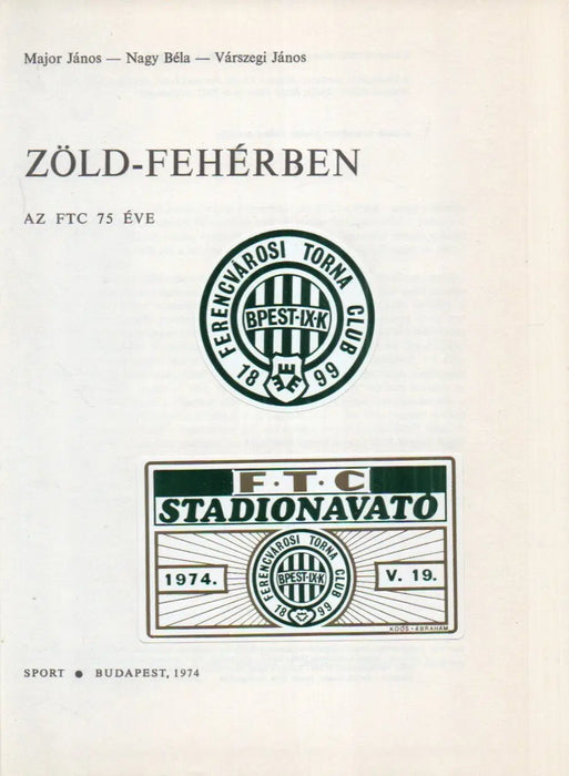 Zöld - fehérben - Oskola Antikvárium