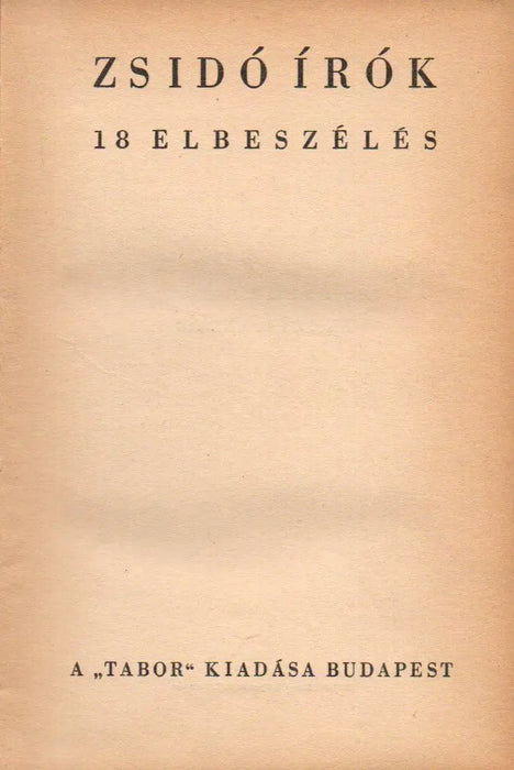 Zsidó írók - Oskola Antikvárium